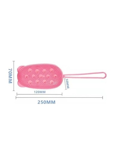 Kese Kaliteli Çift Tasarımlı Peeling Etkili Yumuşak Masaj Yapan Süngerli Silikon Banyo Kesesi Çok Renkli