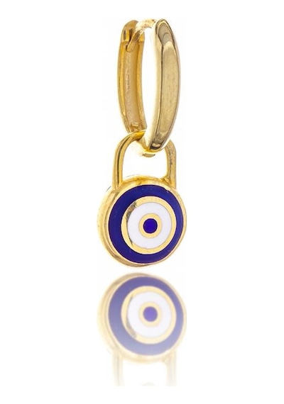 Nazar Boncuğu Gümüş Küpe-345 Gold