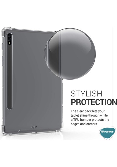 Microsonic Samsung Uyumlu Galaxy Tab S7 Plus T970 Kılıf Shock Absorbing