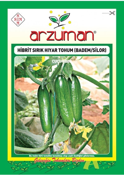 Arzuman Hibrit Sırık Badem Silor Salatalık Hıyar Tohumu 10 Adet