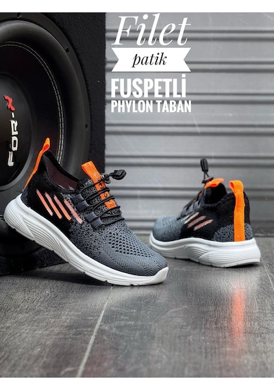Tutınom Unisex Ortopedik Yumuşak Taban Günlük Yazlık Sneaker Spor Ayakkabı Turuncu Füme Tutınom Unisex Ortopedik Yumuşak Taban Günlük Yazlık Sneaker Spor Ayakkabı Turuncu Füme