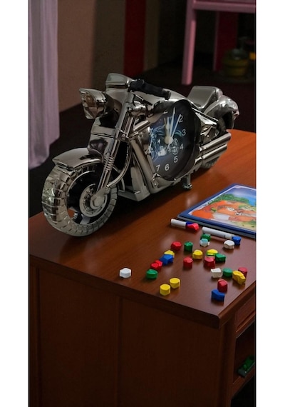 Motorbisiklet Görünümlü Çalar Saat Çok Renkli
