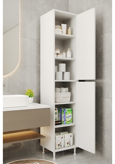 Aeka Ae-2027 Lina 2 Kapaklı Çok Amaçlı Dolap 40x180 Cm Raflı Dar Yüksek Boy Banyo Çok Bölmeli Depolama Dolabı Beyaz Aeka Ae-2027 Lina 2 Kapaklı Çok Amaçlı Dolap 40x180 Cm Raflı Dar Yüksek Boy Banyo Çok Bölmeli Depolama Dolabı Beyaz