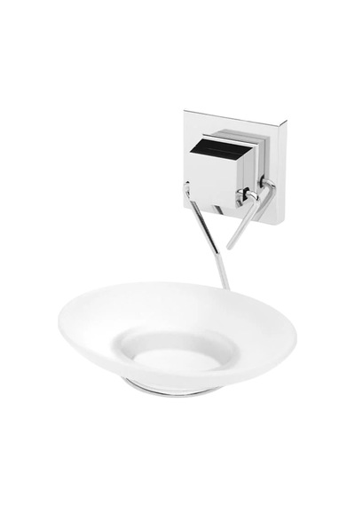 Tekno Tel Ef-266 Krom Cam Sabunluk Yapışkanlı/vidalı Deliksiz Metal Banyo Organizeri Krom