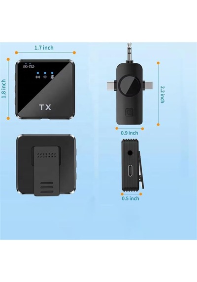 Lexroo Denshi F11-2 Kablosuz Yaka Mikrofonu 2'li Set, 3'ü 1 Arada Alıcı