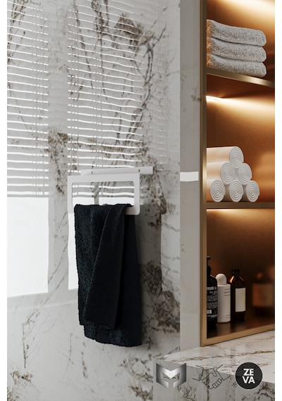 Beyaz Metal Havluluk Dayanıklı Banyo Ve Mutfak Düzenleyici Beyaz