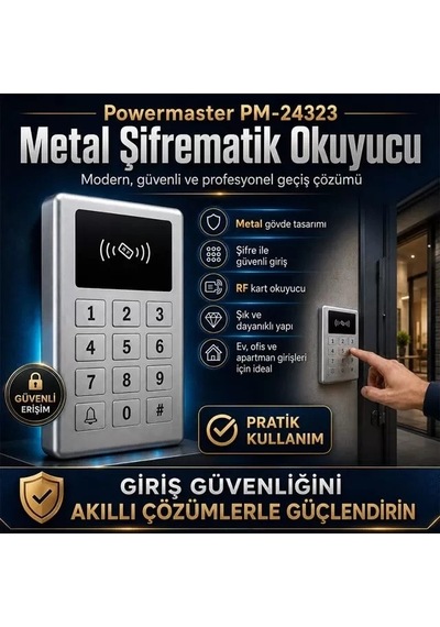 Hubrendy Sh Powermaster Pm-24323 Metal Şifrematik Okuyucu