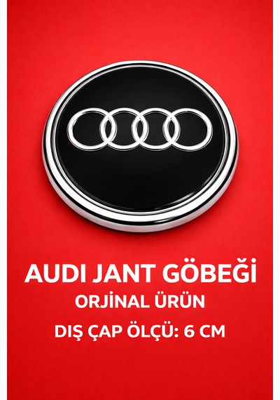 Audi Jant Göbeği Kapağı  Dış Çap 6 Cm. 4 Adet Takım ıdır