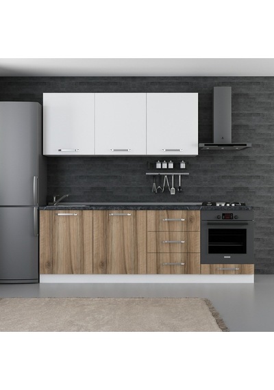 Minar 240 Cm Mutfak Dolabı Beyaz Dore 240-D7 Beyaz