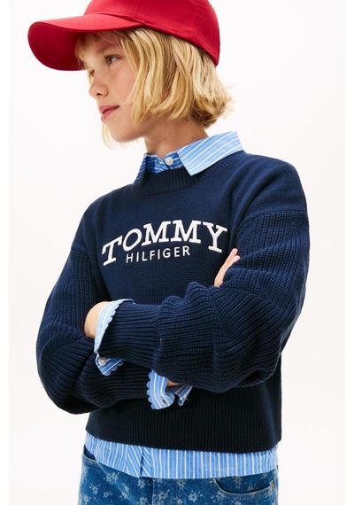 Tommy Hilfiger Kız Çocuk Triko Kg0kg08921 Lacivert