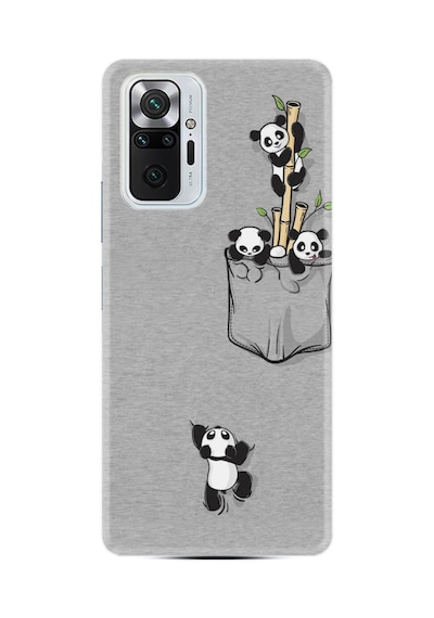 Uyumlu Xiaomi Redmi Note 10s Kılıf Silikon Desen Özel Seri Pandalar 1798