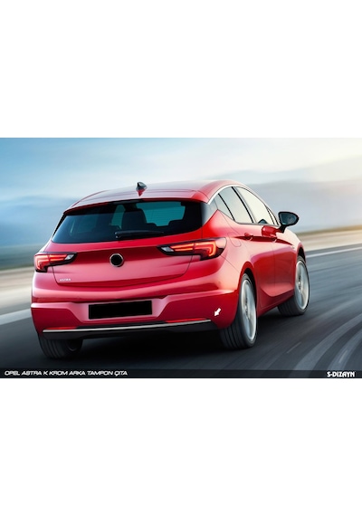 S-Dizayn  Opel Astra K Hb Krom Arka Tampon Çıta 2015 Üzeri
