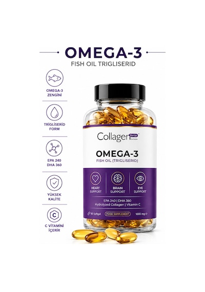 Collagen Forte Platinum Omega 3 Premium Balık Yağı 90 Kapsül