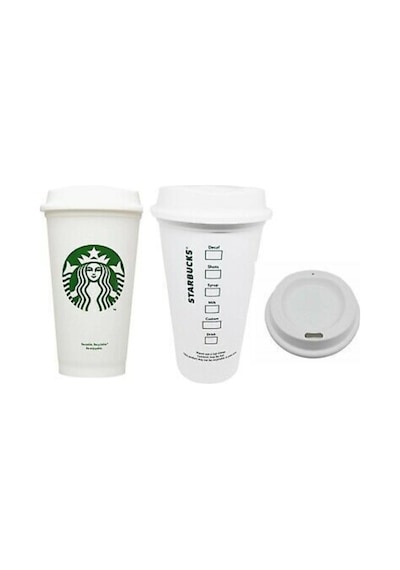 Starbucks Yeniden Kullanılabilir Seyahat Kupası 473ml Beyaz