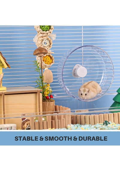 Hamster Tekerleği Sessiz, 17 Cm Hamster Egzersiz Tekerlekleri Temel - Sessiz Spinner Hamster Koşu Tekerlekleri Gerbil