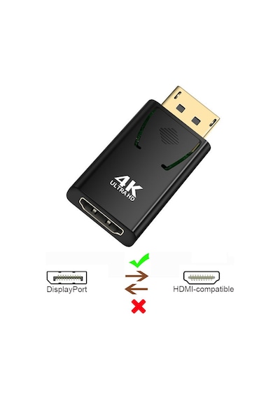 4946 4K Destekli Displayport Hdmi Çevirici Dönüştürücü Adaptör