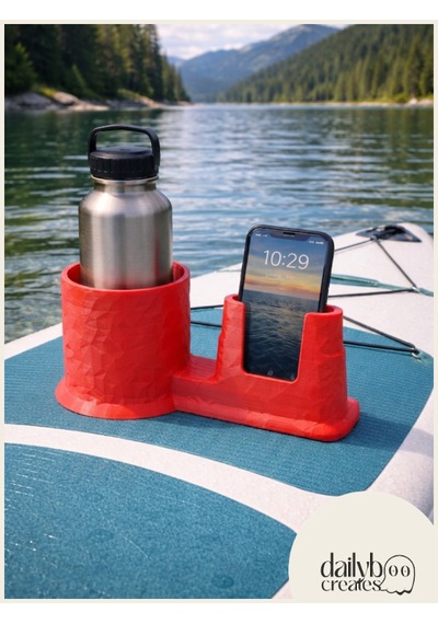 Sup Board Telefon Termos Tutucu Paddle Board Kano Aksesuar 3d Baskı Lastik Bağlantılı-kırmızı