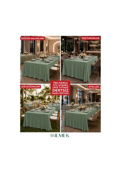 Dertsiz Dikdörtgen Masa Örtüsü 320x220cm - Dikişsiz Ütü İstemez - Düğün Davet Organizasyon Otel Restoran Zümrüt Zümrüt Dertsiz Dikdörtgen Masa Örtüsü 320x220cm - Dikişsiz Ütü İstemez - Düğün Davet Organizasyon Otel Restoran Zümrüt Zümrüt