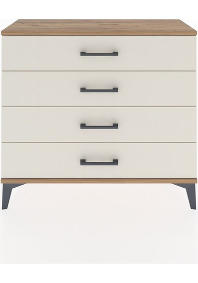 Arges Şifonyer 4 Çekmeceli 88x30x80 Çam-aytaşı Çam