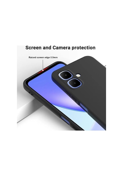 Tecno Spark Go 2 Uyumlu Silikon Kılıf - Kamera Korumalı Esnek Pastel Renk Kapak - Siyah