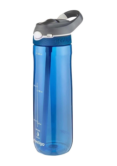 Contigo Ashland Tren Tek El Bas İç Kapaklı Su Matarası 720ml 2191379 - Mavi