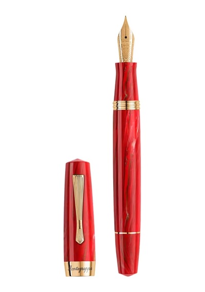 Montegrappa Elmo 02 Ventorum Auster Dolma Kalem - Ef Uç Ise2r1ar Kırmızı