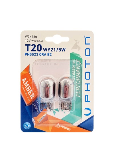 T20 Chrome Wy21/5w 12v Natural Amber Blıster