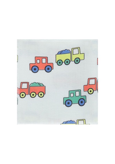 Civil Baby Taşıtlar Baskılı Müslin 75 75 Battaniye - Ekru