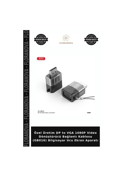 Özel Üretim Dp To Vga 1080p Video Dönüştürücü Bağlantı Kablosu Gb016 Bilgisayar Ucu Ekran Aparatı