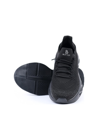 Tuna Bottier Siyah Bağcıksız Kadın Spor Ayakkabı Triko Sneaker - 25asw851 Siyah