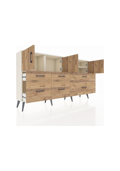Arges Konsol 4 Raflı 6 Çekmeceli 4 Kapaklı 176x30x99 Aytaşı-çam Atlas Çam - Aytası Arges Konsol 4 Raflı 6 Çekmeceli 4 Kapaklı 176x30x99 Aytaşı-çam Atlas Çam - Aytası