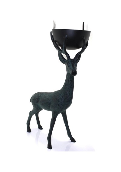 Özel Üretim Dekoratif Salon Sofra Aksesuar Metal Geyikli Kase 75 Cm Ksk324