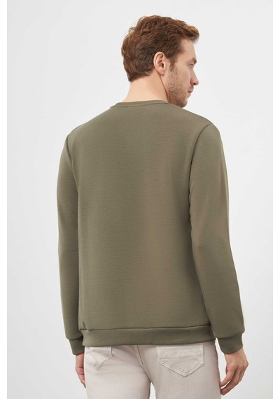 Morven Erkek Yeşil Trend Bisiklet Yaka Sweat-shirt 25ks063004700 Yeşil Yeşil