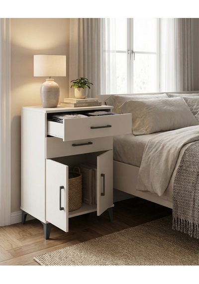 Arges Komodin Tek Raflı 2 Çekmeceli 2 Kapaklı 60x30x96 Aytaşı-aytaşı Çok Renkli Arges Komodin Tek Raflı 2 Çekmeceli 2 Kapaklı 60x30x96 Aytaşı-aytaşı Çok Renkli