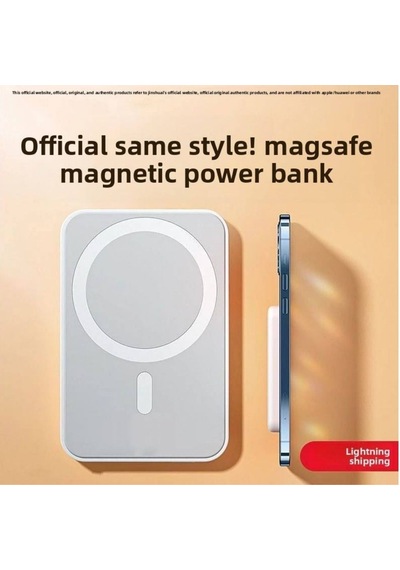 P5 5000 Mah Magsafe Kablosuz Powerbank Manyetik Hızlı Şarj Taşınabilir Şarj Cihazı-1632 Diğer