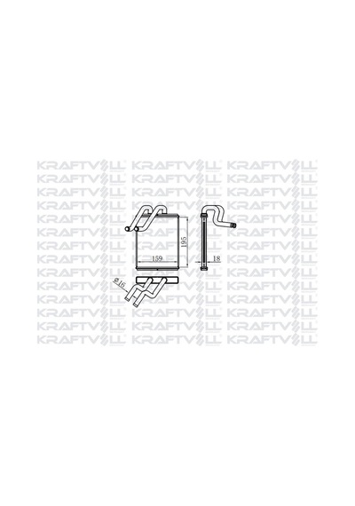 Kalorıfer Radyatoru Kıa Sorento 2,5 2003 195x165x18 Kraftvoll 08050309