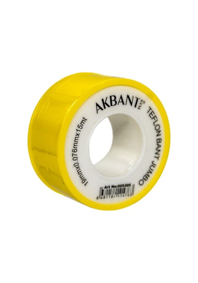 Akbant 505305 Jumbo Geniş Teflon Bant 19mm X 0 076mm X 15mt