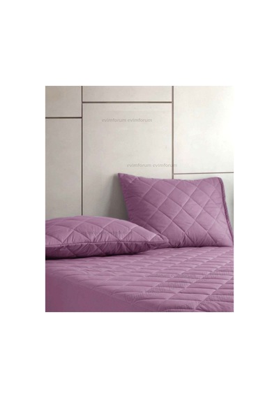 Formeya Pamukkale Alez Lila %100 Pamuk Kapitone Yastık Koruyucu Alez 2 Adet 50X70