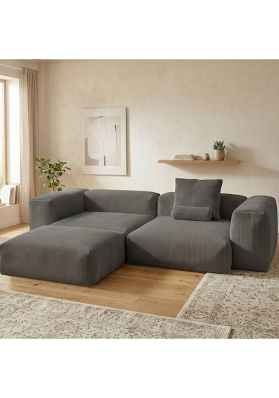 Relax Köşe Koltuk Takımı Sünger Koltuk Kanepe Divan Antrasit