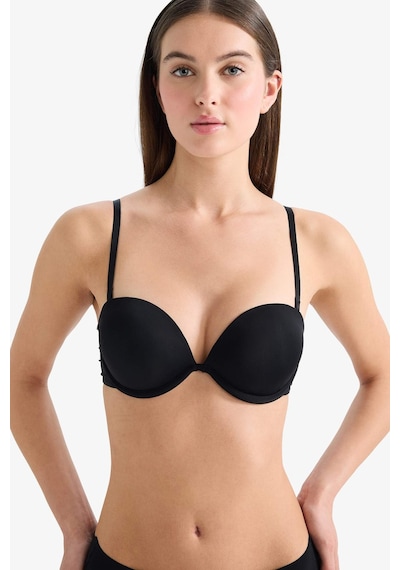 Defacto Micro Kaplı Yarım Dolgulu Balenli Straplez Sütyen T8481az26spbk81 Siyah-bk81