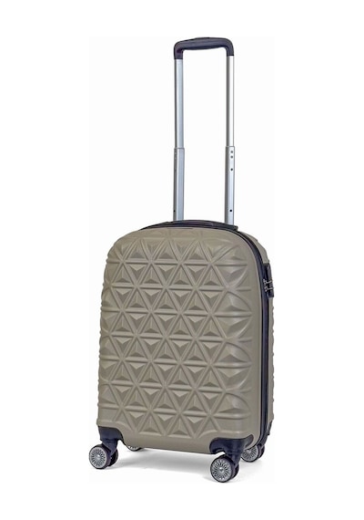 Reymond Luggage Piramit Desen Abs Seyahat Valizi, Canyon Serisi, Lacivert - Kabin Boy - S / Pudra Pudra