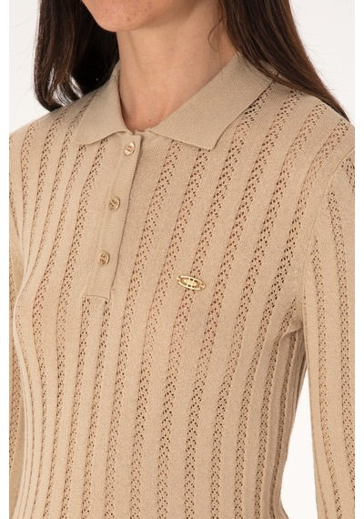 U.S. Polo Assn. Kadın Kum Polo Yaka Kazak 50293129-VR085