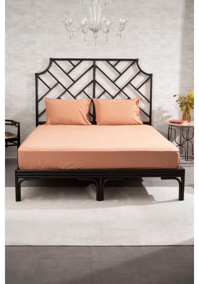Kaay Premium Lastikli Çarşaf Dahil Nevresim Takımı 200x220 Çift Kişilik Tarçın