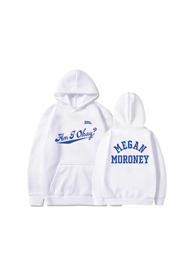 Tarzsokak Beyaz Unisex Megan Moroney Am Ben Tamam Albüm Baskı Hooded Deras Kapşonlu