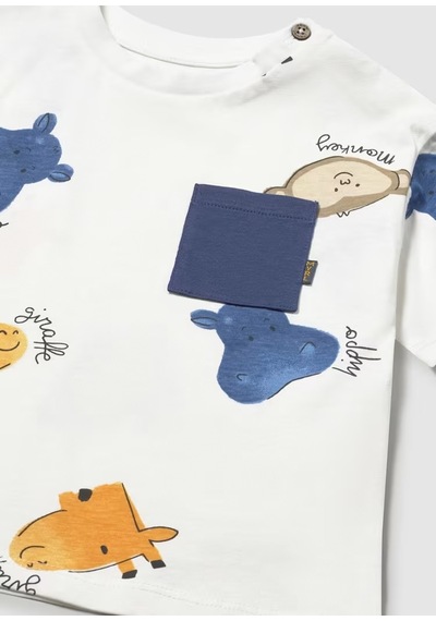 Mayoral Erkek Bebek T-shirt 1014 Krem