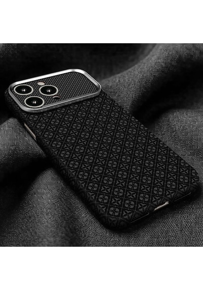 Apple iPhone Uyumlu 14 Pro Max Kılıf Magsafe Şarj Özellikli Premium Retro Çiçek Desenli Kamera Ve Lens Korumali Velix Sert Pc Kapak Siyah