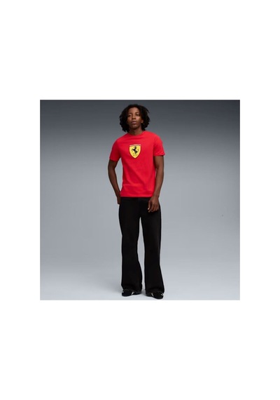 Puma Ferrari Colored Shield Tee Rosso Corsa Red