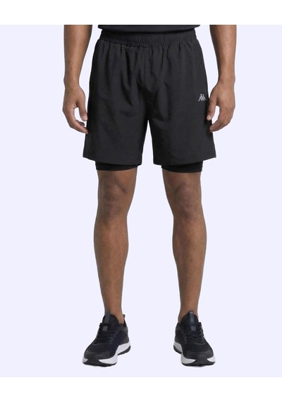 Kappa Edan Short Erkek Siyah Regular Taytlı Şort