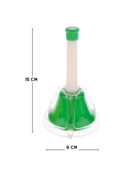 Temel Renkli Basmalı Nota El Zili Seti 8li 15 Cm