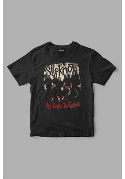 Slipknot All Group Baskılı Tişört Siyah
